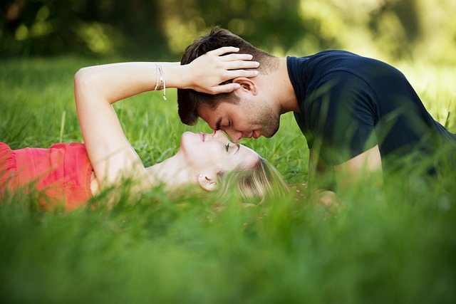 Man and woman laying in grass - I admire my husband because