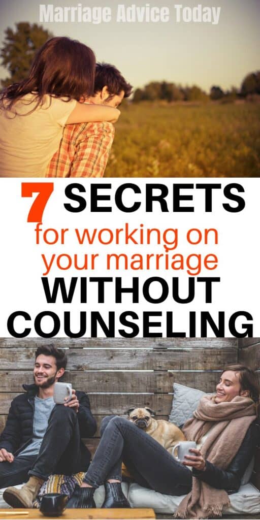 Want to know how to work on your marriage without counseling? Skip the discomfort of talking about your relationship by trying these tips first!